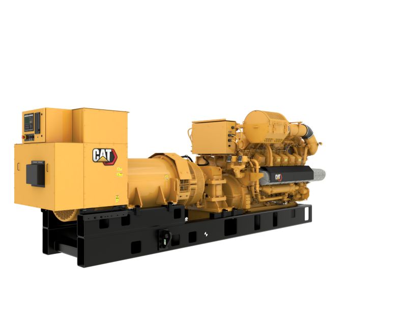 G3512H 60 Hz Gas Open Generator Set, Rear Right View