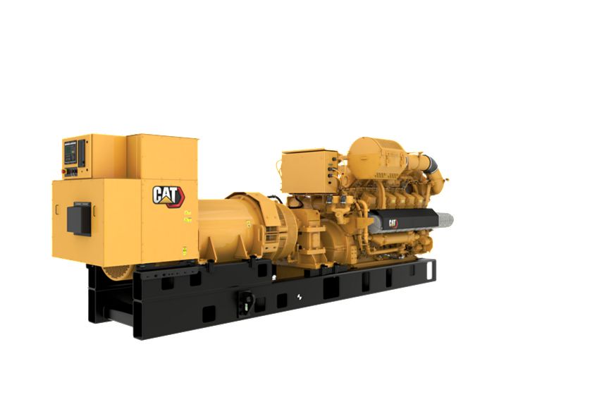 G3512H 60 Hz Gas Open Generator Set, Rear Right View