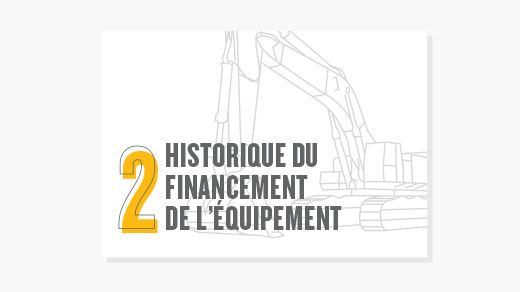 Historique du financement de l’équipement