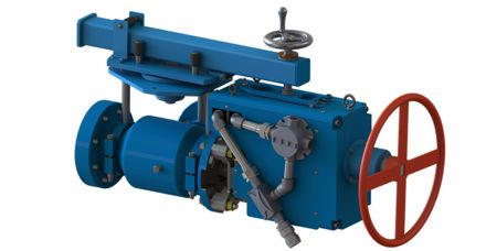 Choke à actionnement électronique sur fond blanc