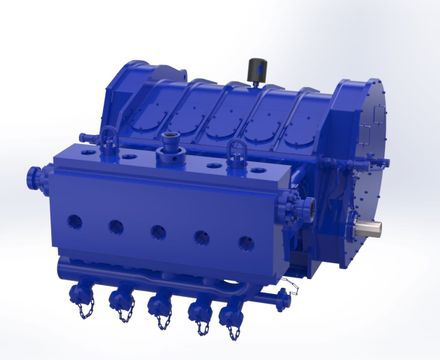 Pompe SPM Frac sur fond blanc