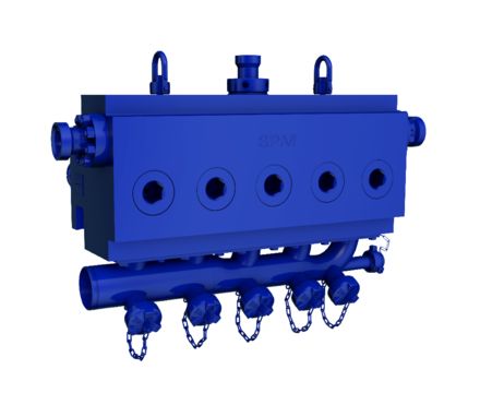 Extrémité de fluide SPM sur fond blanc