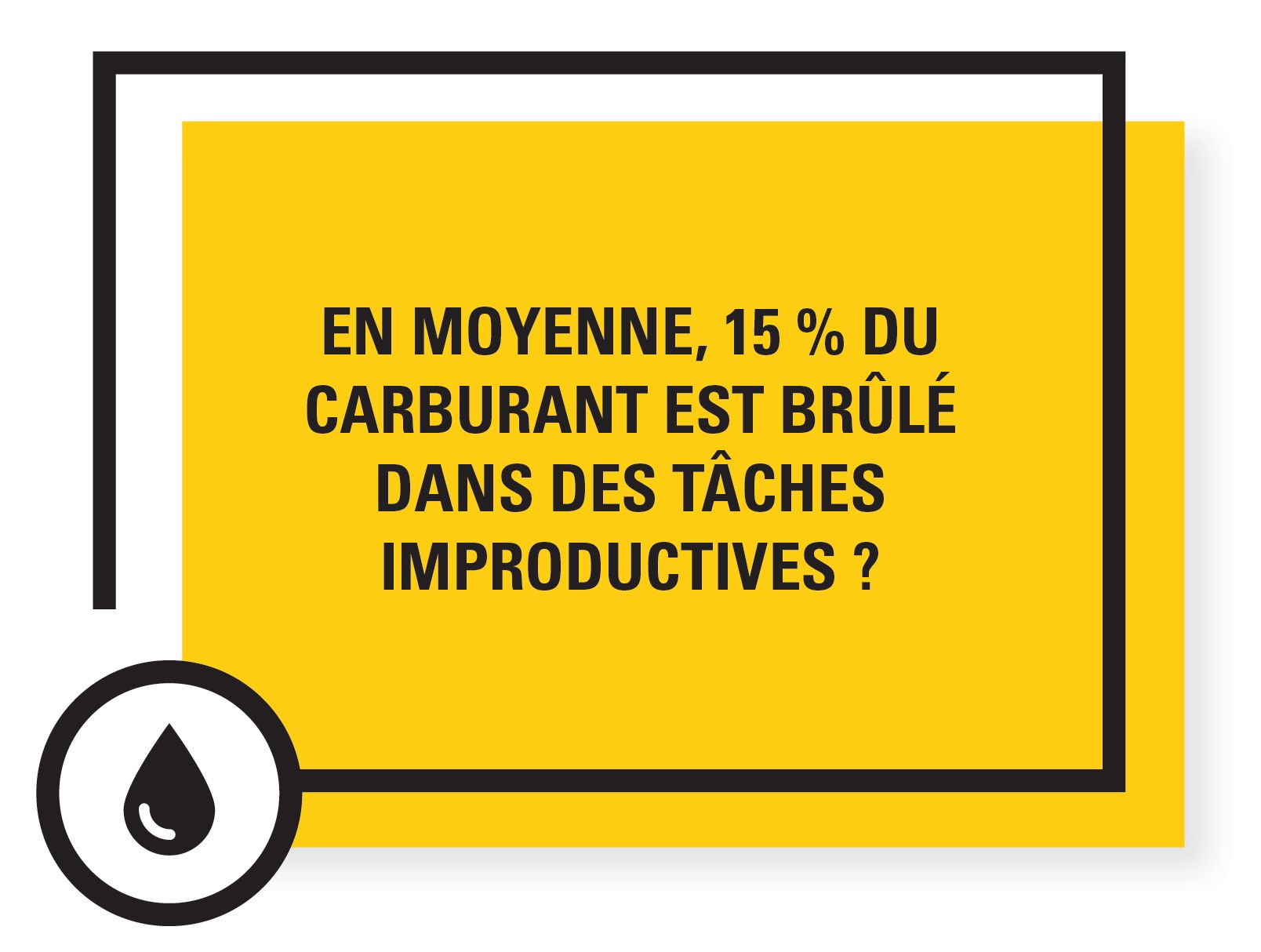En moyenne, 15 % du carburant est brûlé dans des tâches improductives ? 