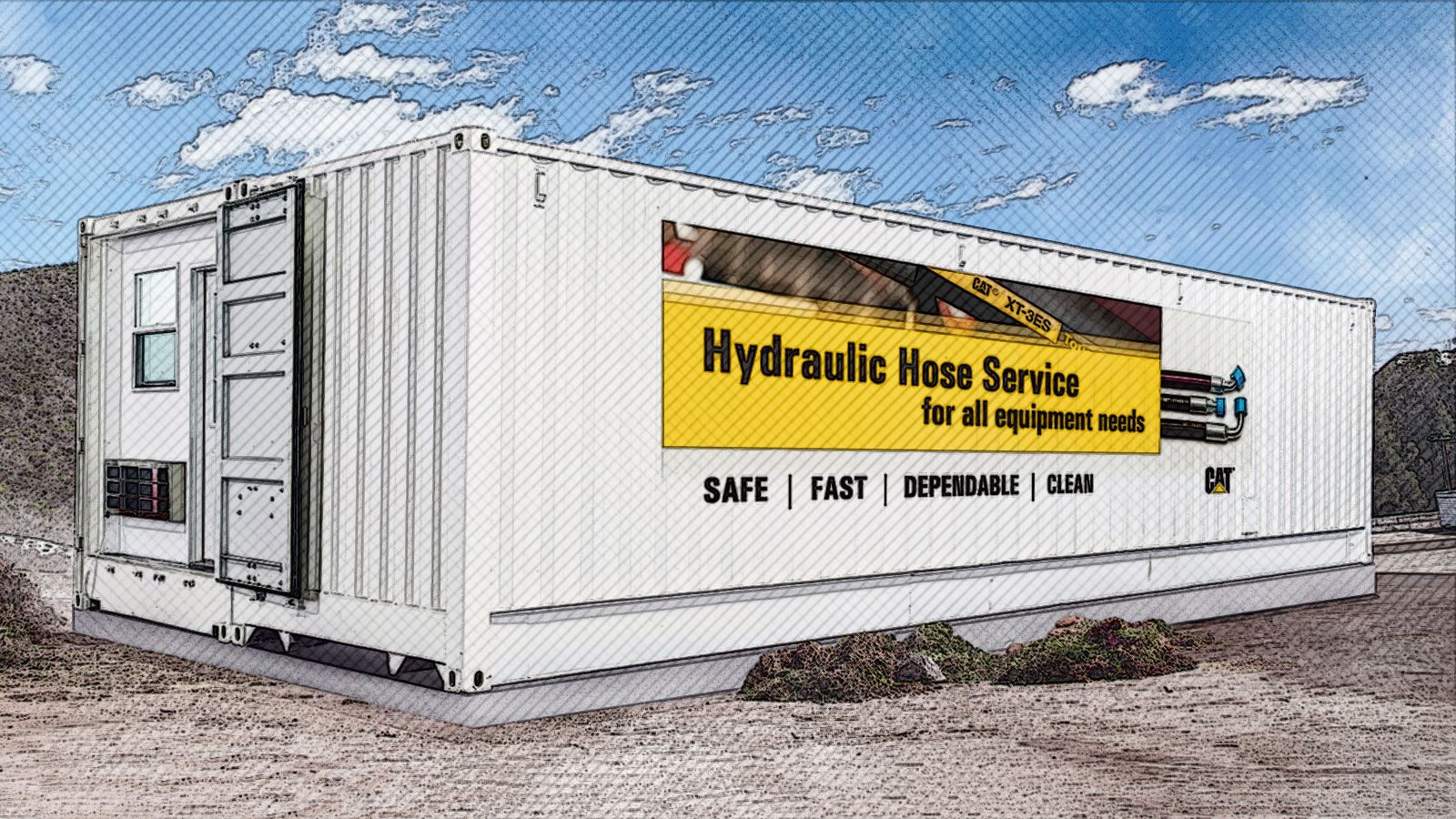 Hose shop container
