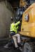 Operator climbing down MH3022