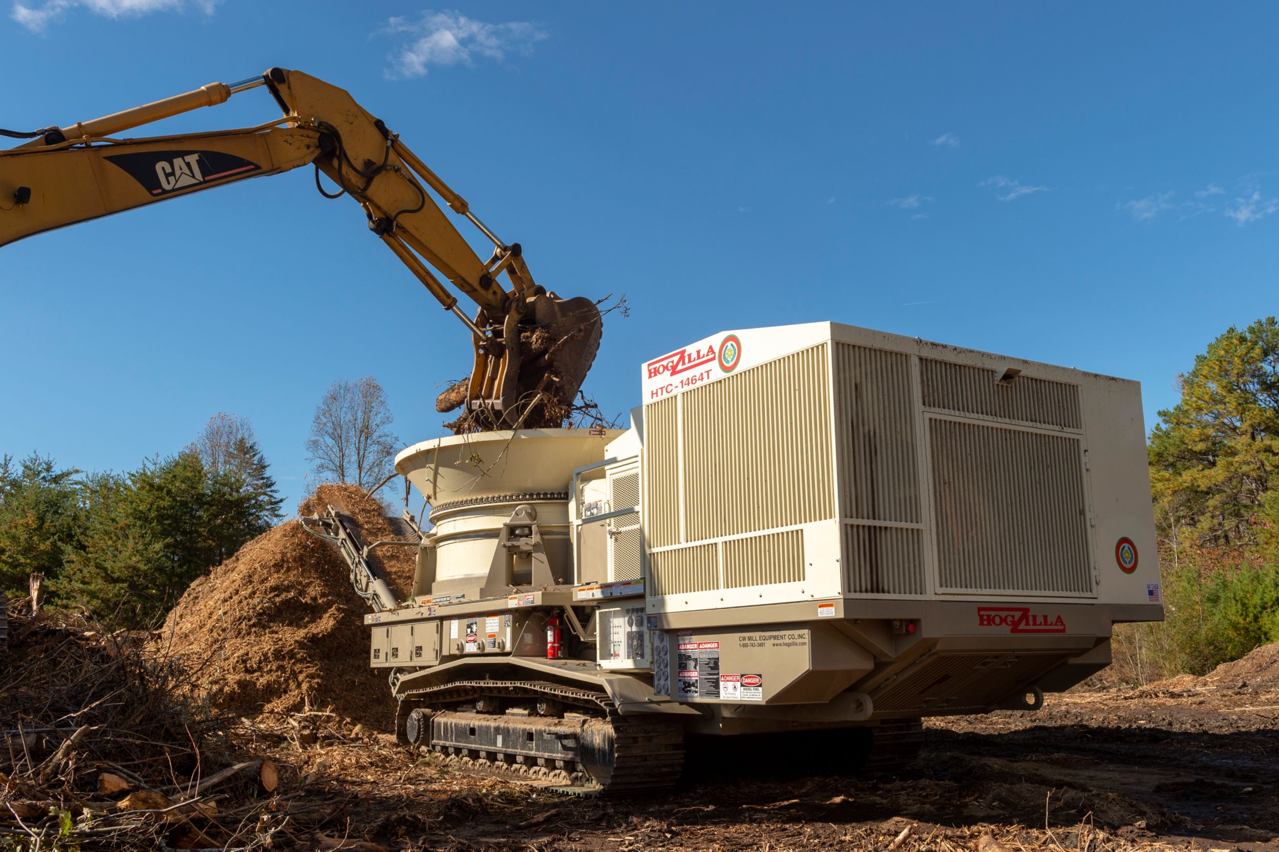 grinding up organic matter