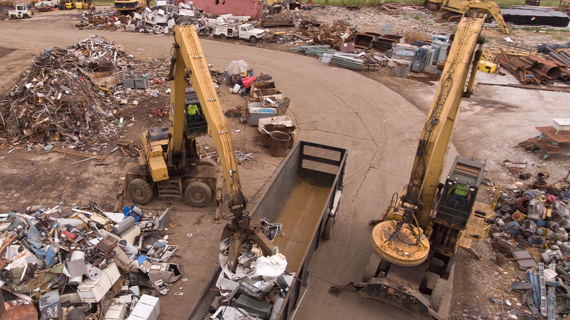 scrap recycling technology, MH at a scrap yard