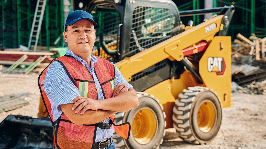 Customers and dealer meeting at a jobsite