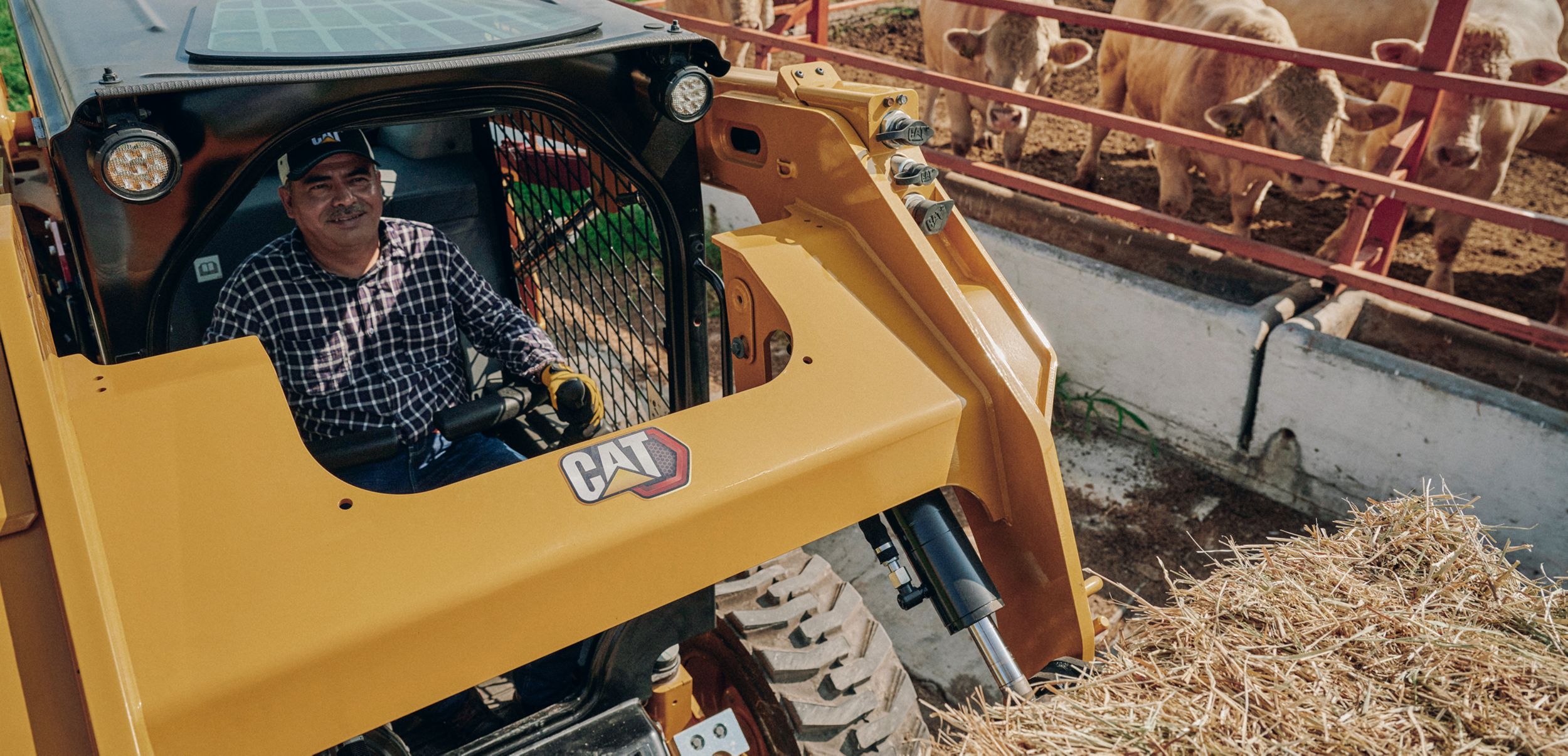 Cat Mini Excavator workin on jobsite