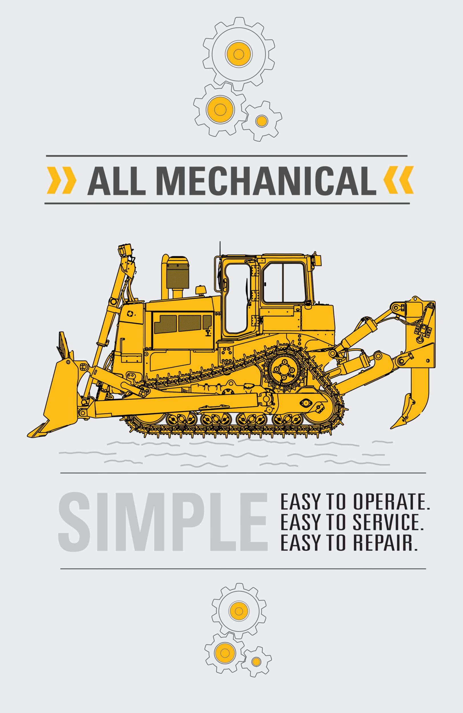 D8 GC bulldozer is fully mechanical