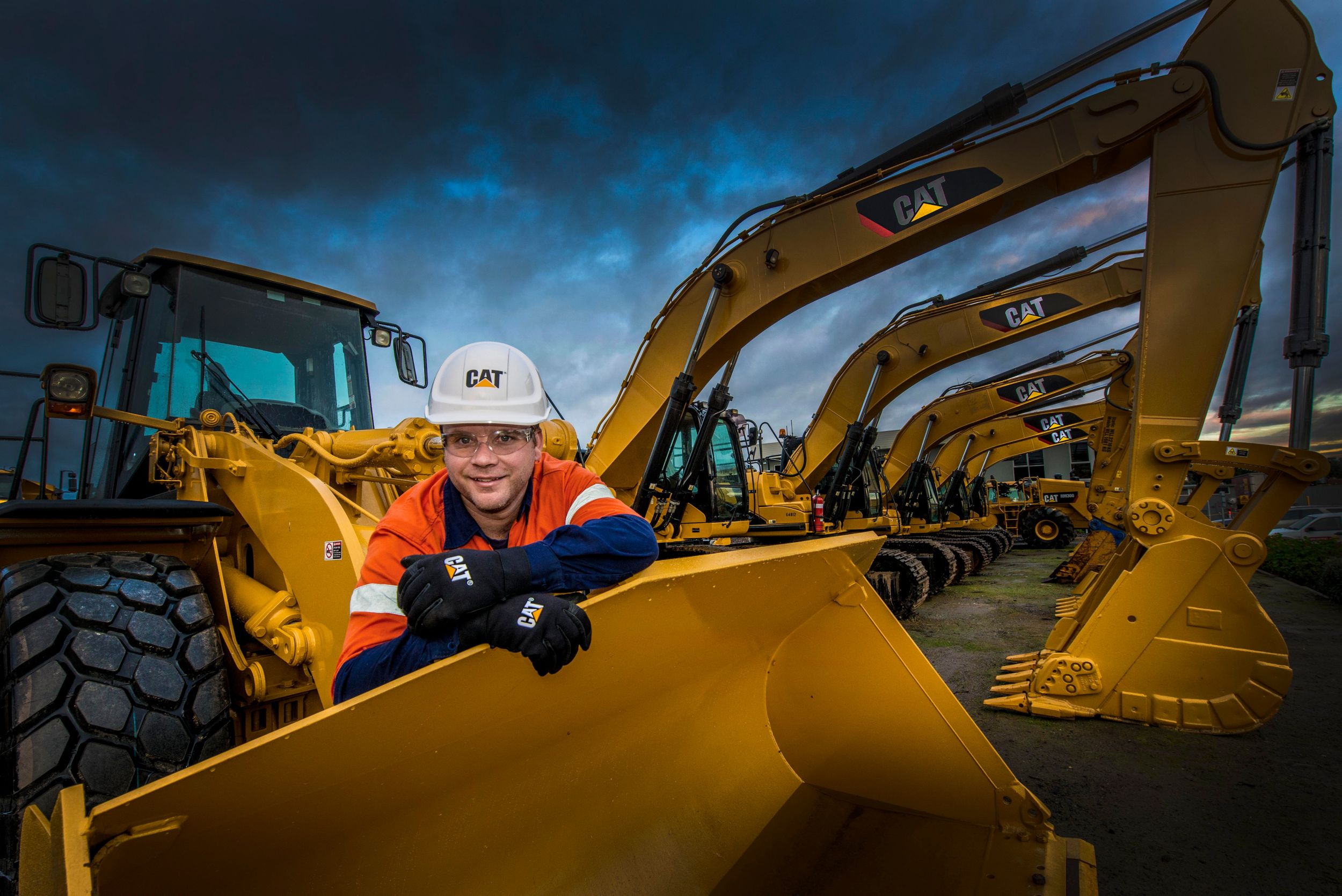 mini excavator on a jobsite