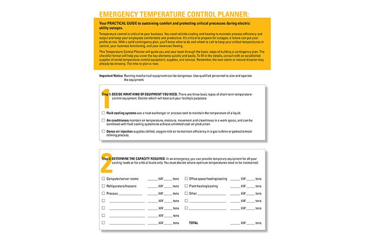 TEMPERATURE CONTROL  PLANNER 
