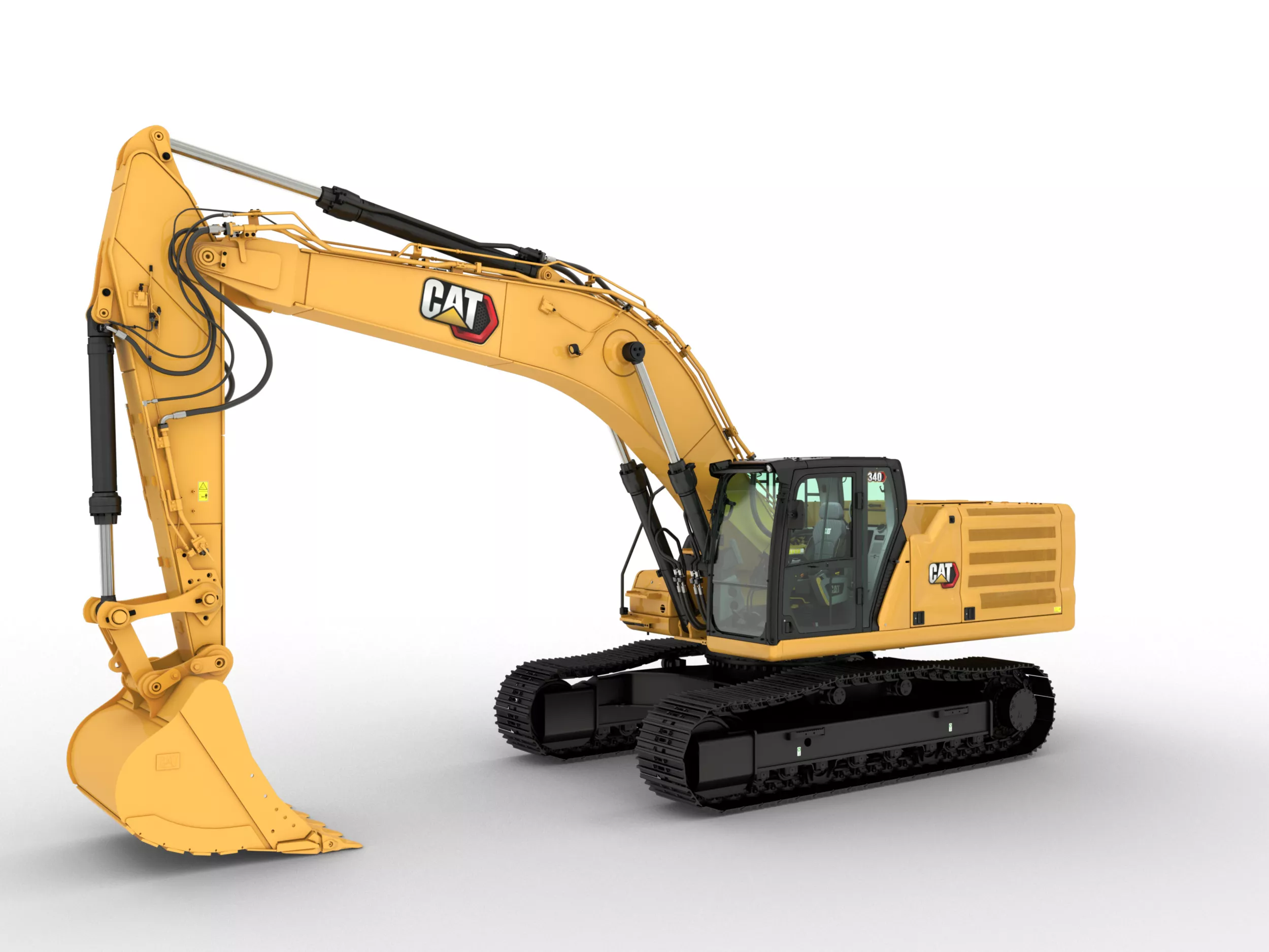 La excavadora hidráulica de cadenas Cat® 340 aporta una potencia, rendimiento, control, excavación, creación de zanjas y capacidad de elevación de objetos pesados premium a sus proyectos de gran escala.