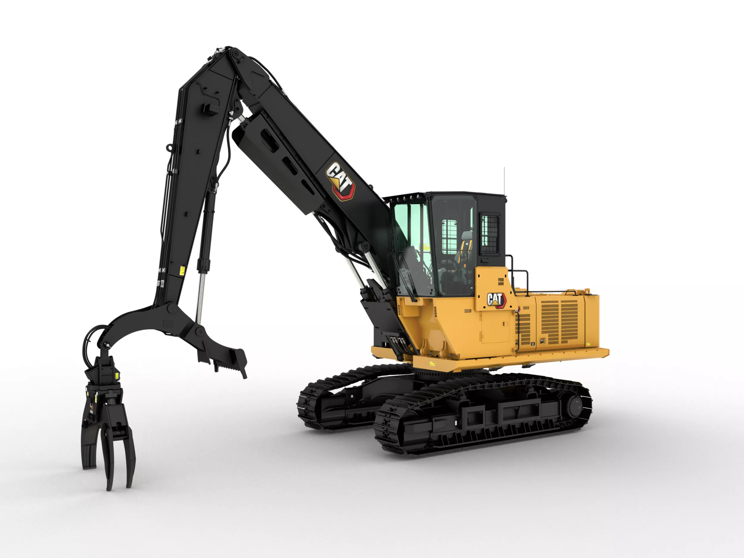 The Cat® FM568 forest machine can shovel and process logs, load trucks, build roads, and much more with a choice of configurations and attachments.