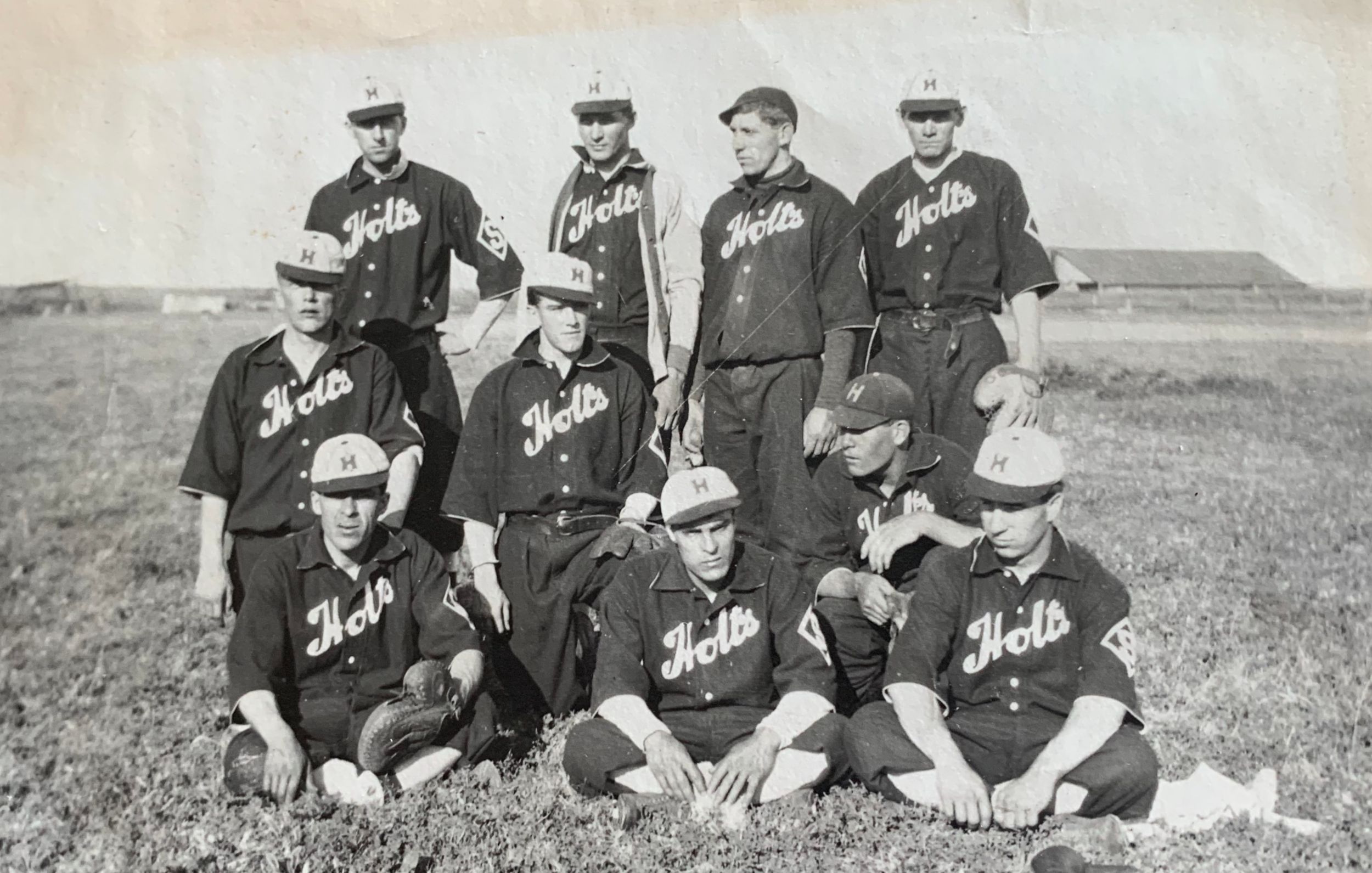 The 1910 Holt Side Hills company-sponsored baseball team.