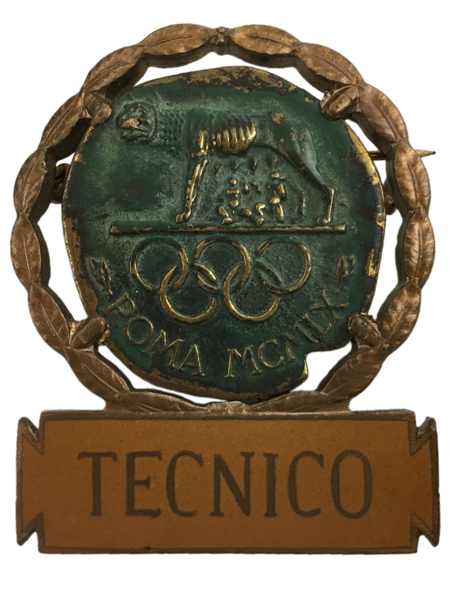 Caterpillar employee and U.S. Olympic Team pin, 1960.