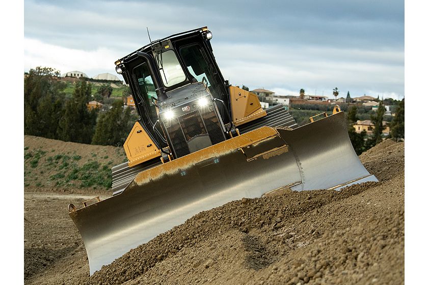 D5 Dozer Grading on a Slope