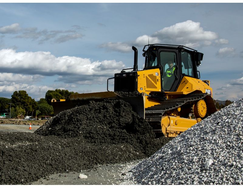 D5 Dozer Grading on Gravel