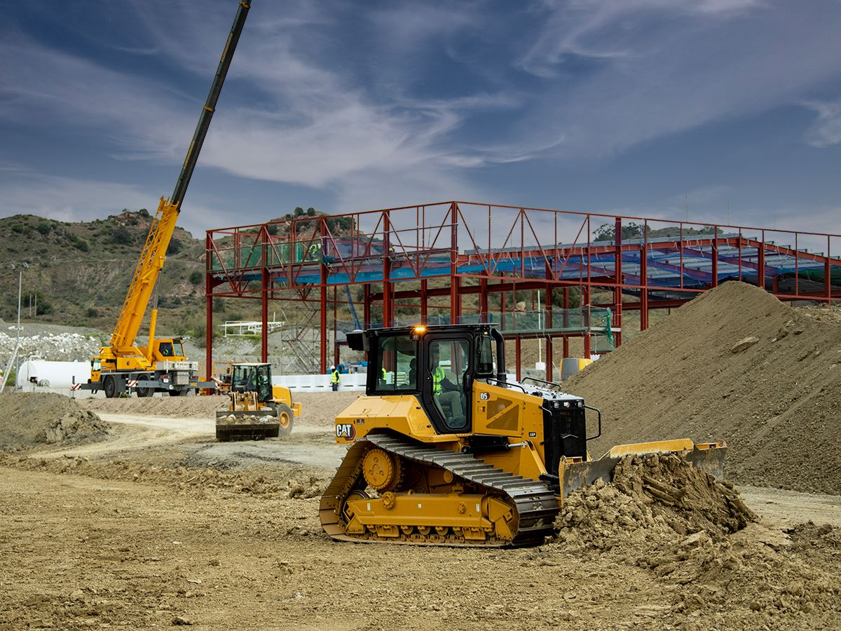 Dozer D5 bij wegenbouw