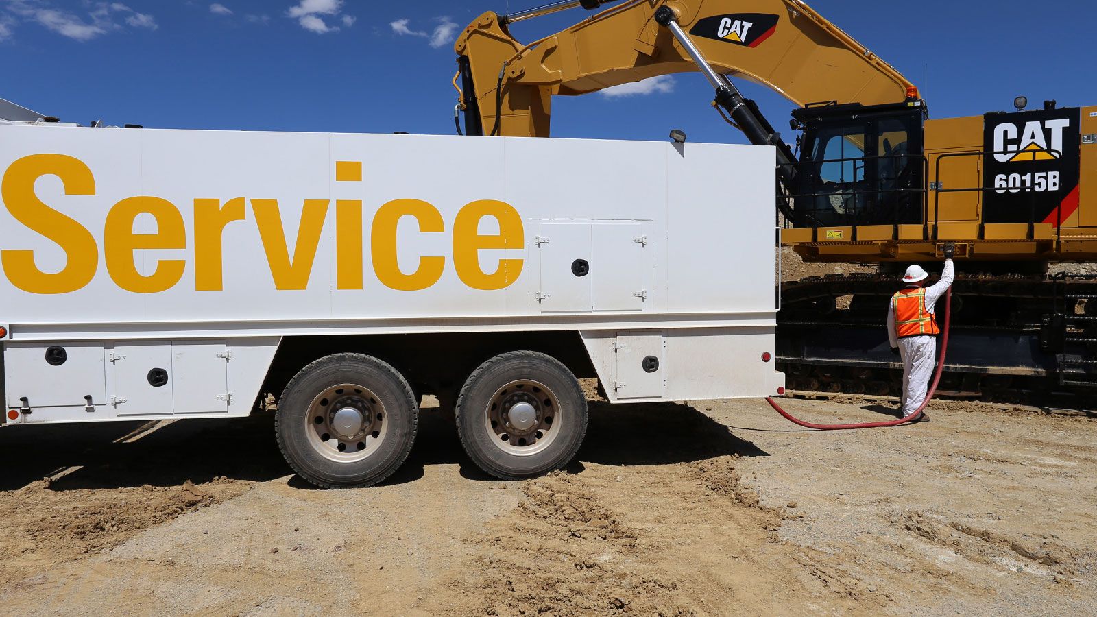 Cat dealer on jobsite