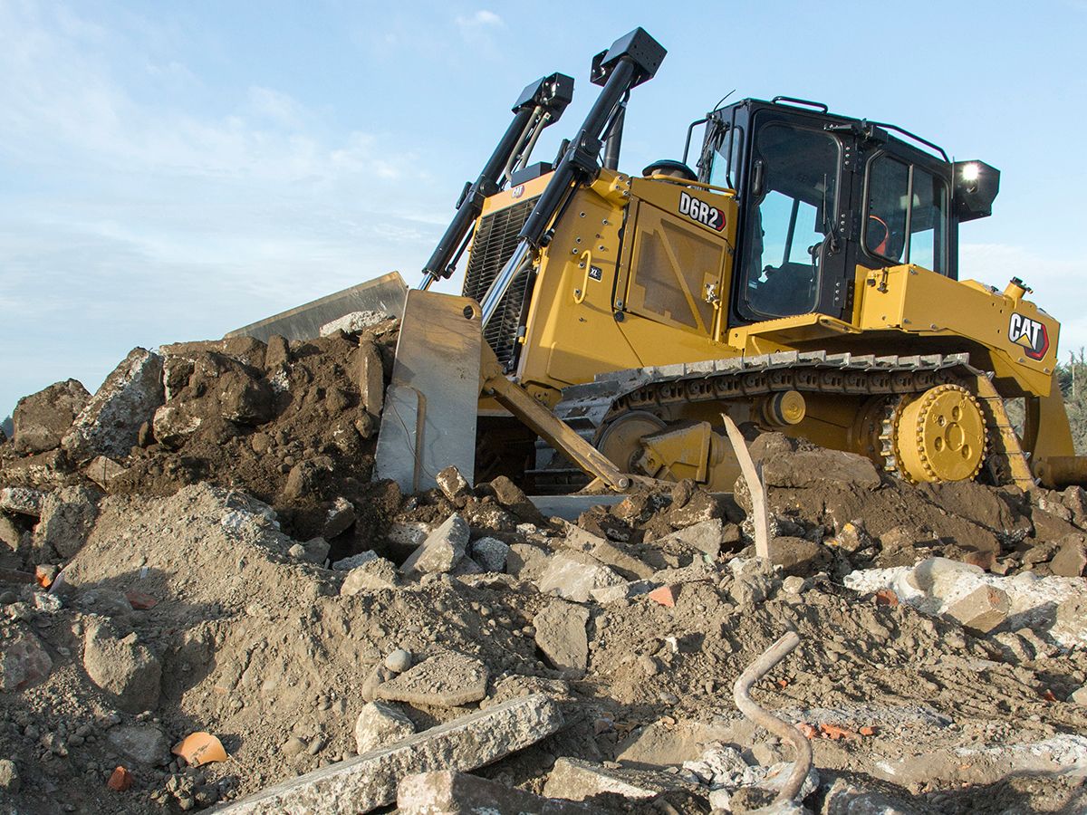 Cat D6R2 dozer has the power to move heavy material