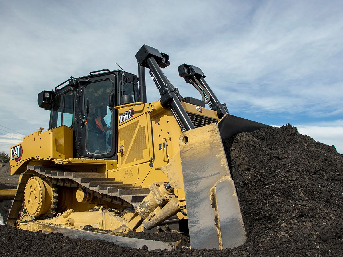 D6R2 bulldozer at work in a mine