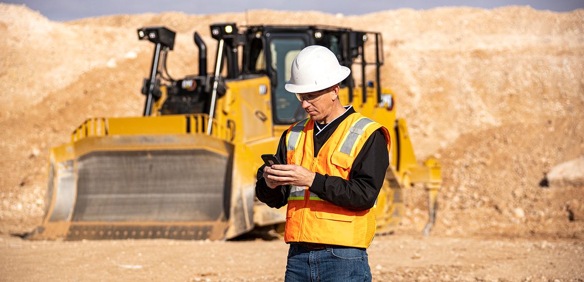 A man using remote services on phone