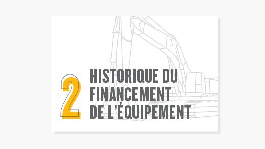Historique du financement de l’équipement