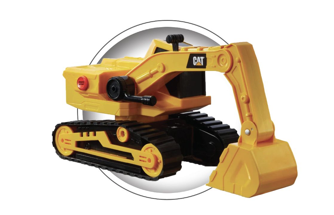 cat steel excavator toy yellow