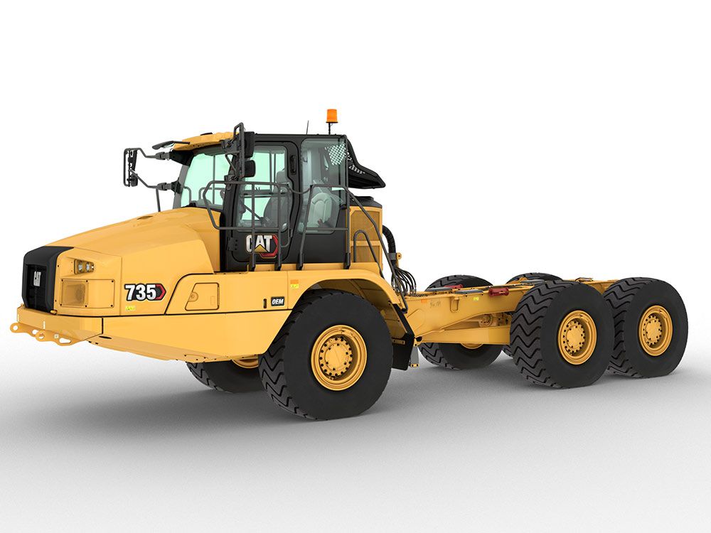 Miniatura Caminhão Articulado Caterpillar 730 Cód:85130 - CURIPEÇAS