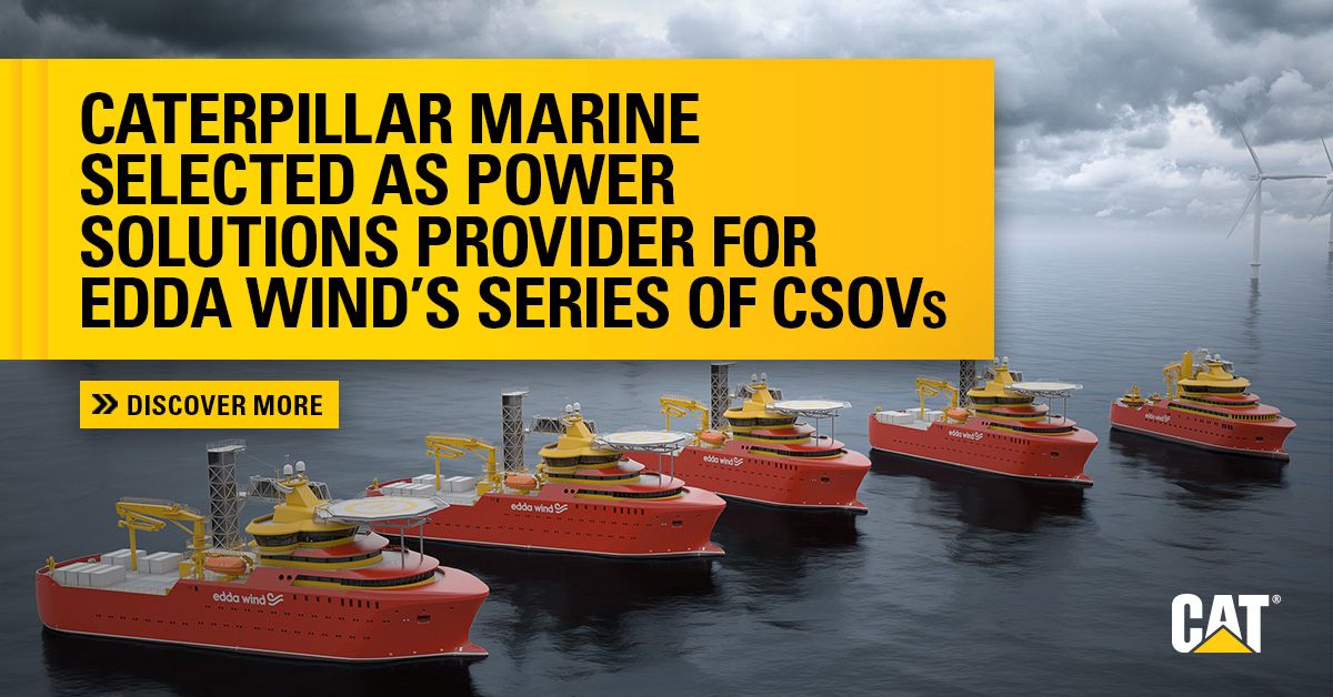 Caterpillar Marine Selected as Power Solutions Provider for Edda Wind’s