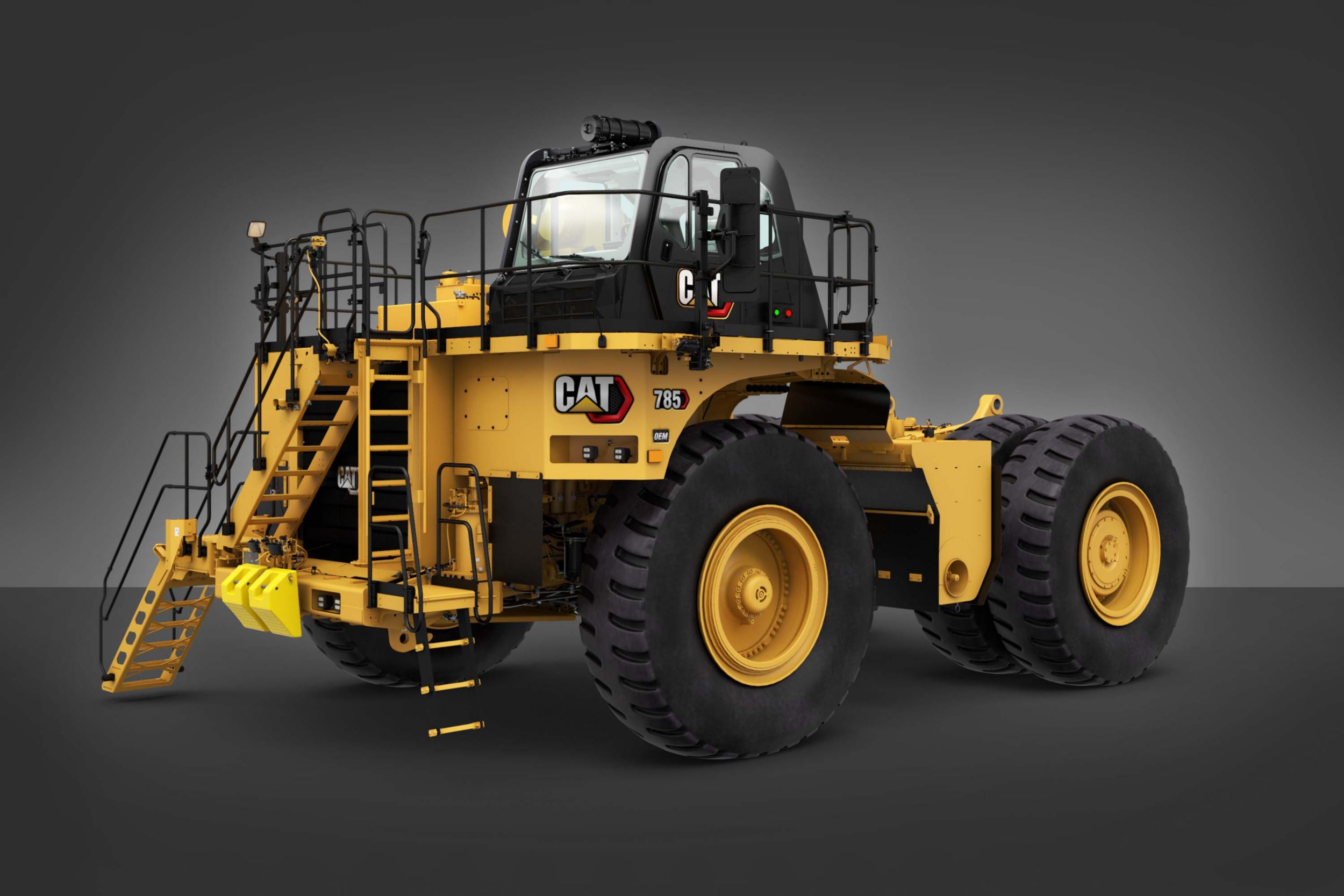 The 785 bare chassis comes equipped with a higher Tractor ROPS certification ratings needed for specialty machines including water trucks, tow trucks, and fuel and lube trucks.