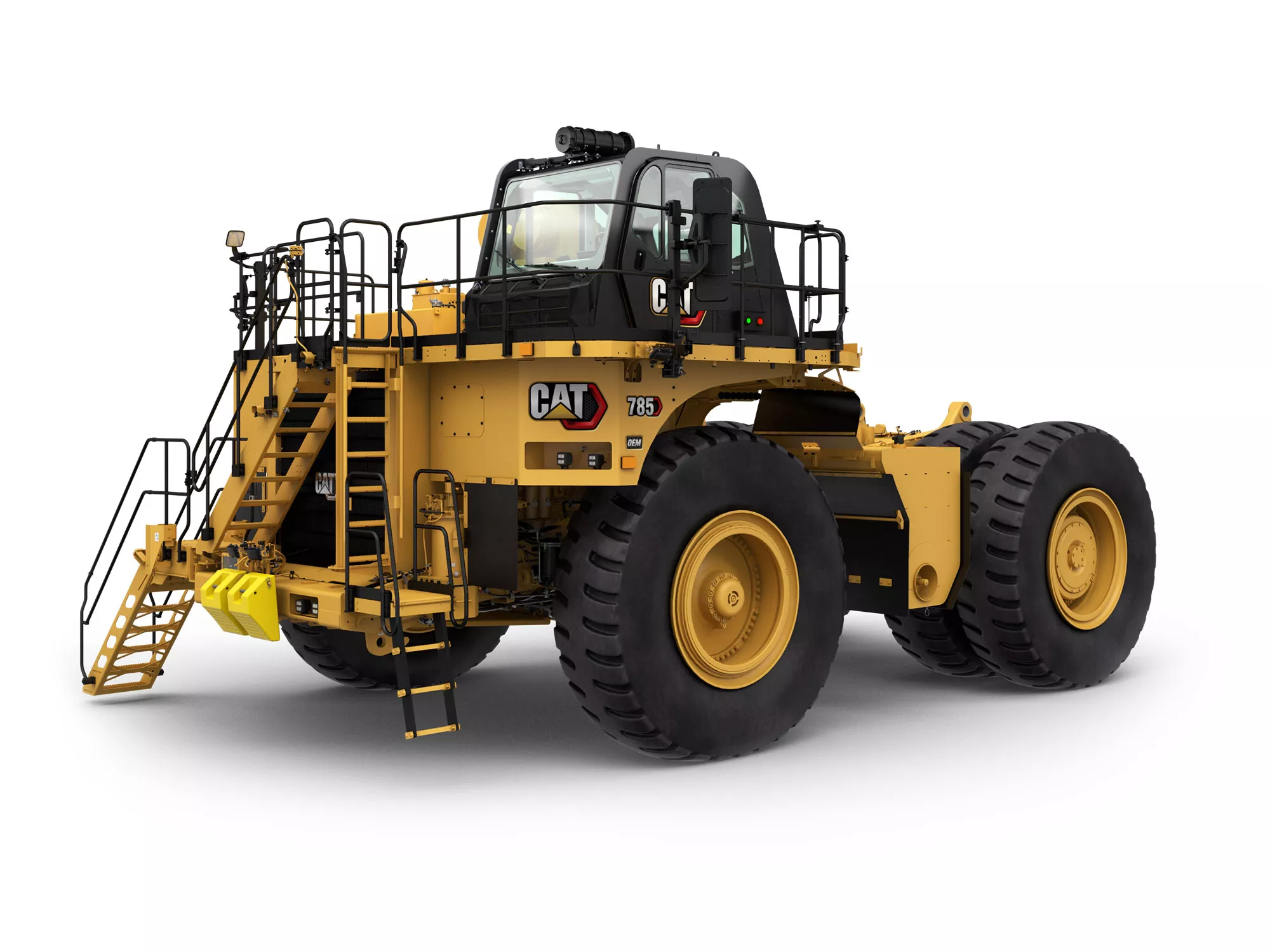 The 785 bare chassis comes equipped with a higher Tractor ROPS certification ratings needed for specialty machines including water trucks, tow trucks, and fuel and lube trucks.
