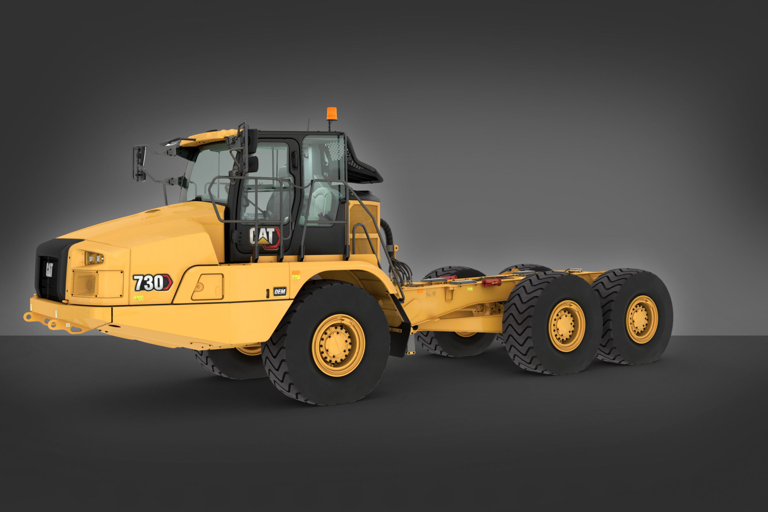 Customize the Cat 730 articulated truck bare chassis for your application.