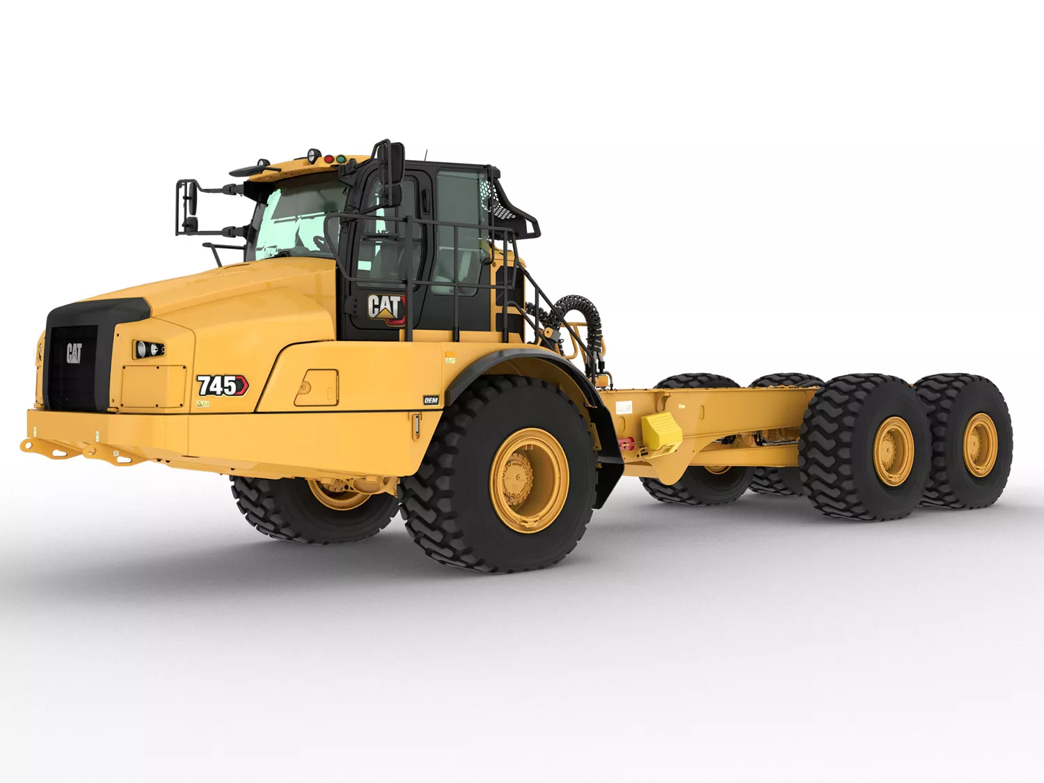 Customize the Cat 745 articulated truck bare chassis for your application.