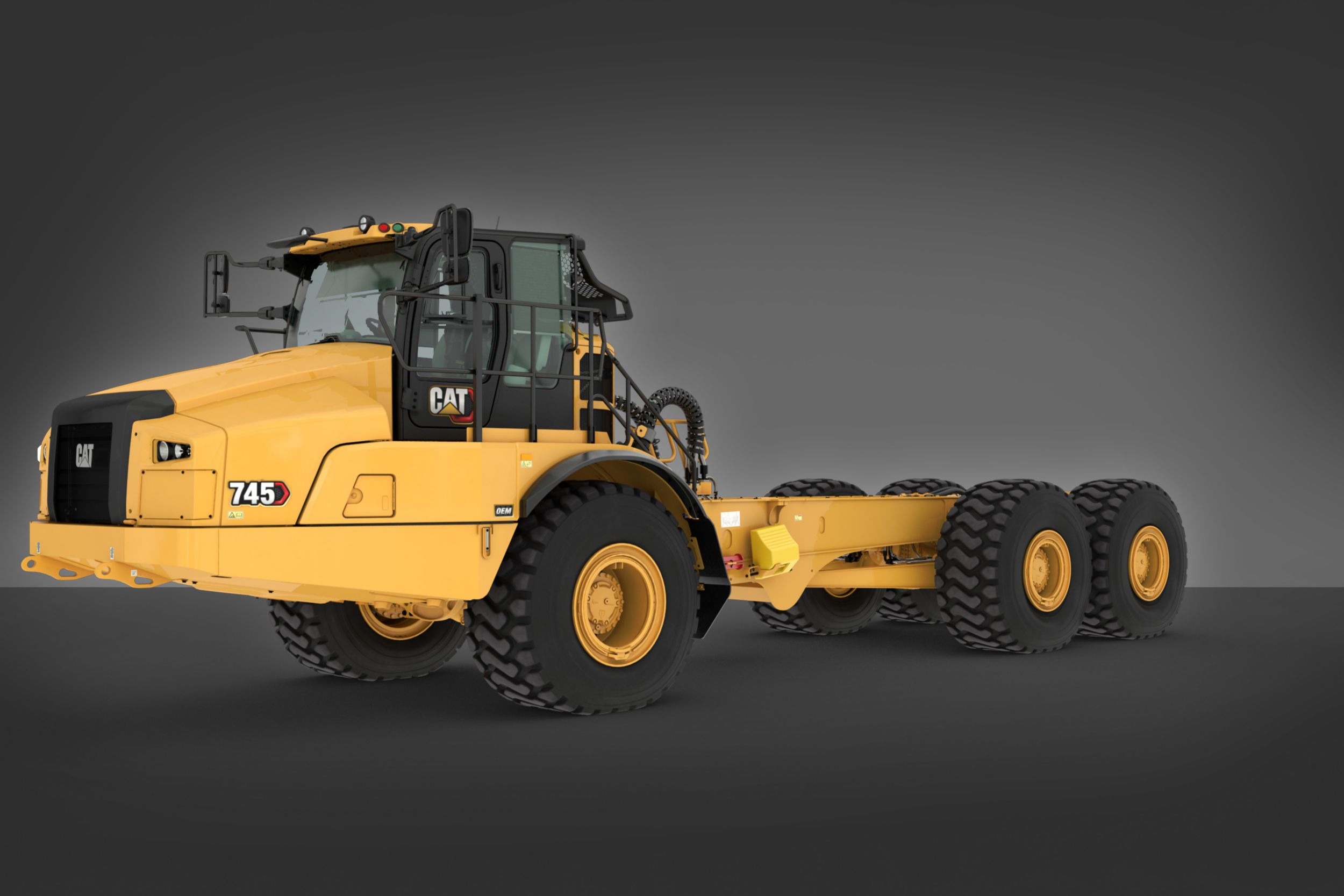 Customize the Cat 745 articulated truck bare chassis for your application.