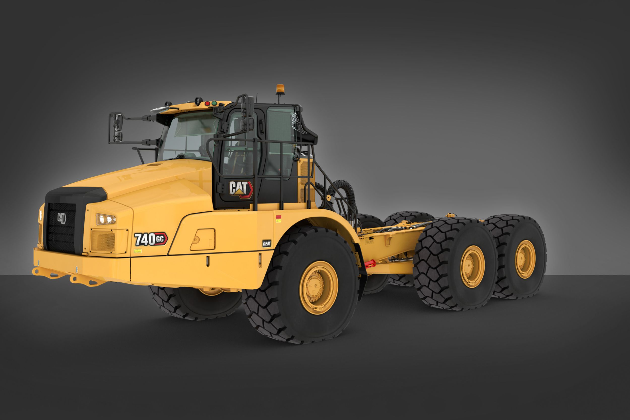 Customize the Cat 740 GC articulated truck bare chassis for your application.