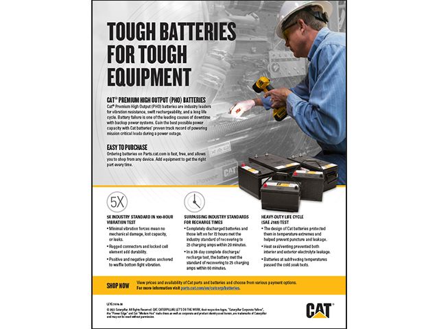CAT PREMIUM HIGH OUTPUT (PHO) BATTERIES