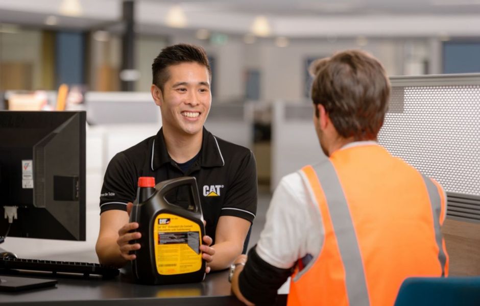 Customer shopping for parts using Cat Card