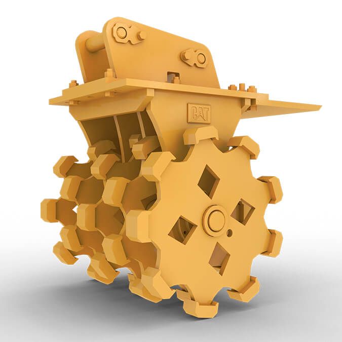 Excavator compaction wheel attachment