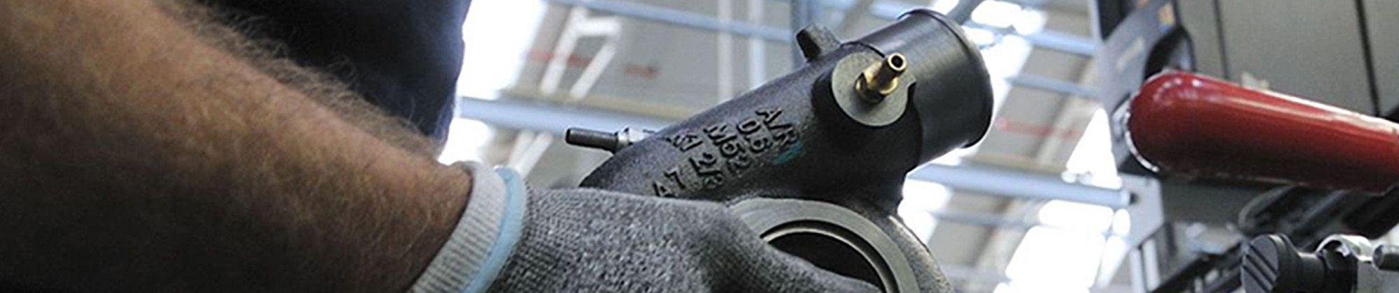 Man holding turbocharger