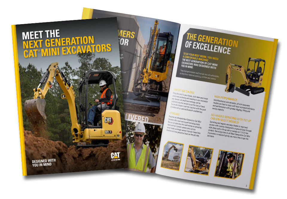 Next Generation Cat Mini Excavators Brochure