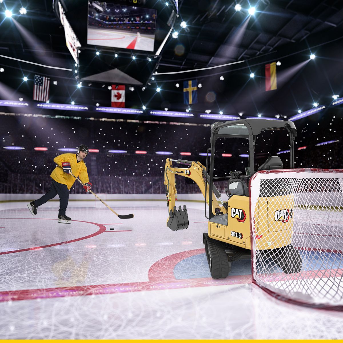 NHL Sponsor for Heavy Equipment and Industrial Power Cat Caterpillar