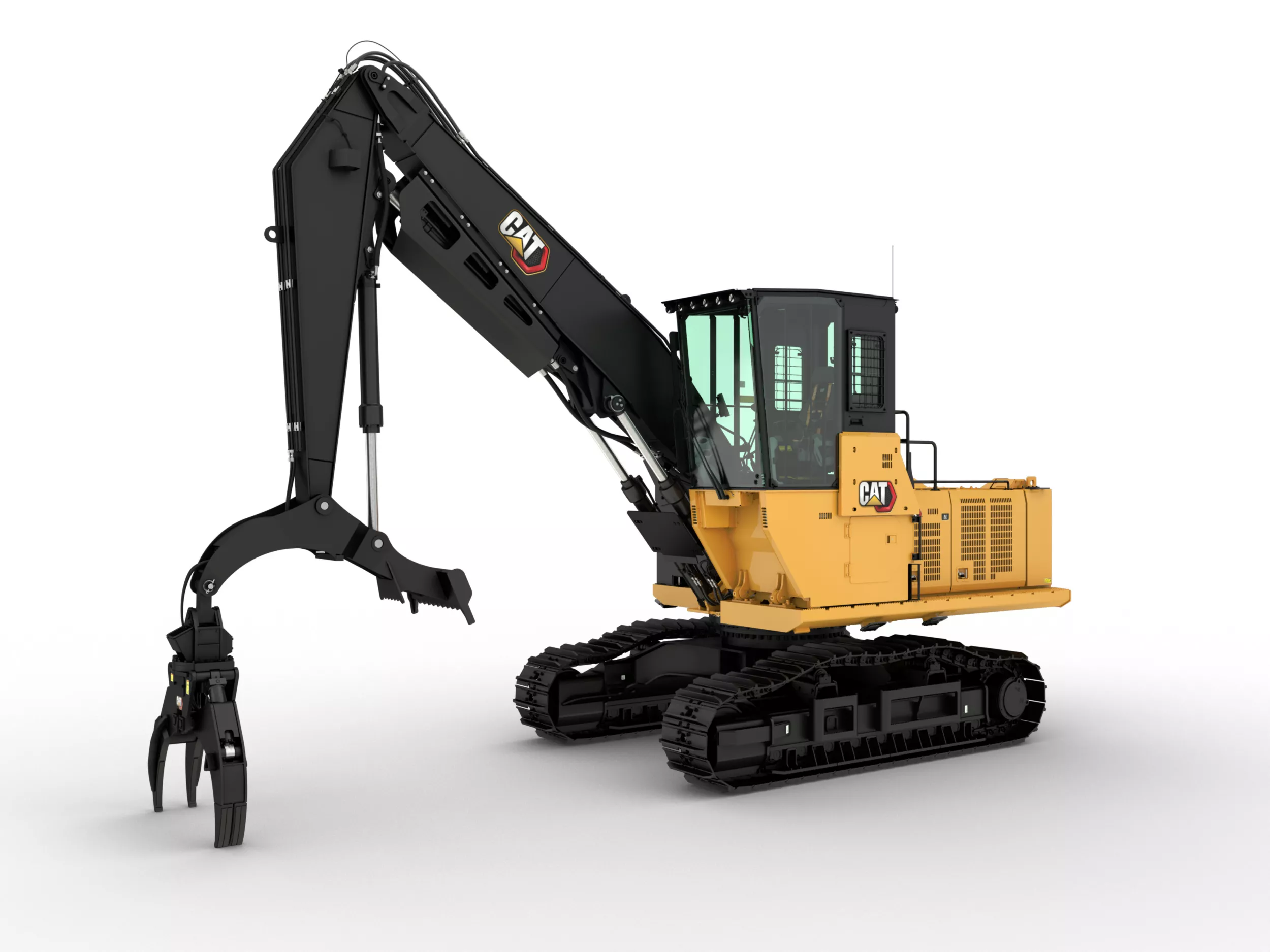 The Cat® FM558 forest machine can shovel and process logs, load trucks, build roads, and much more with a choice of configurations and attachments.