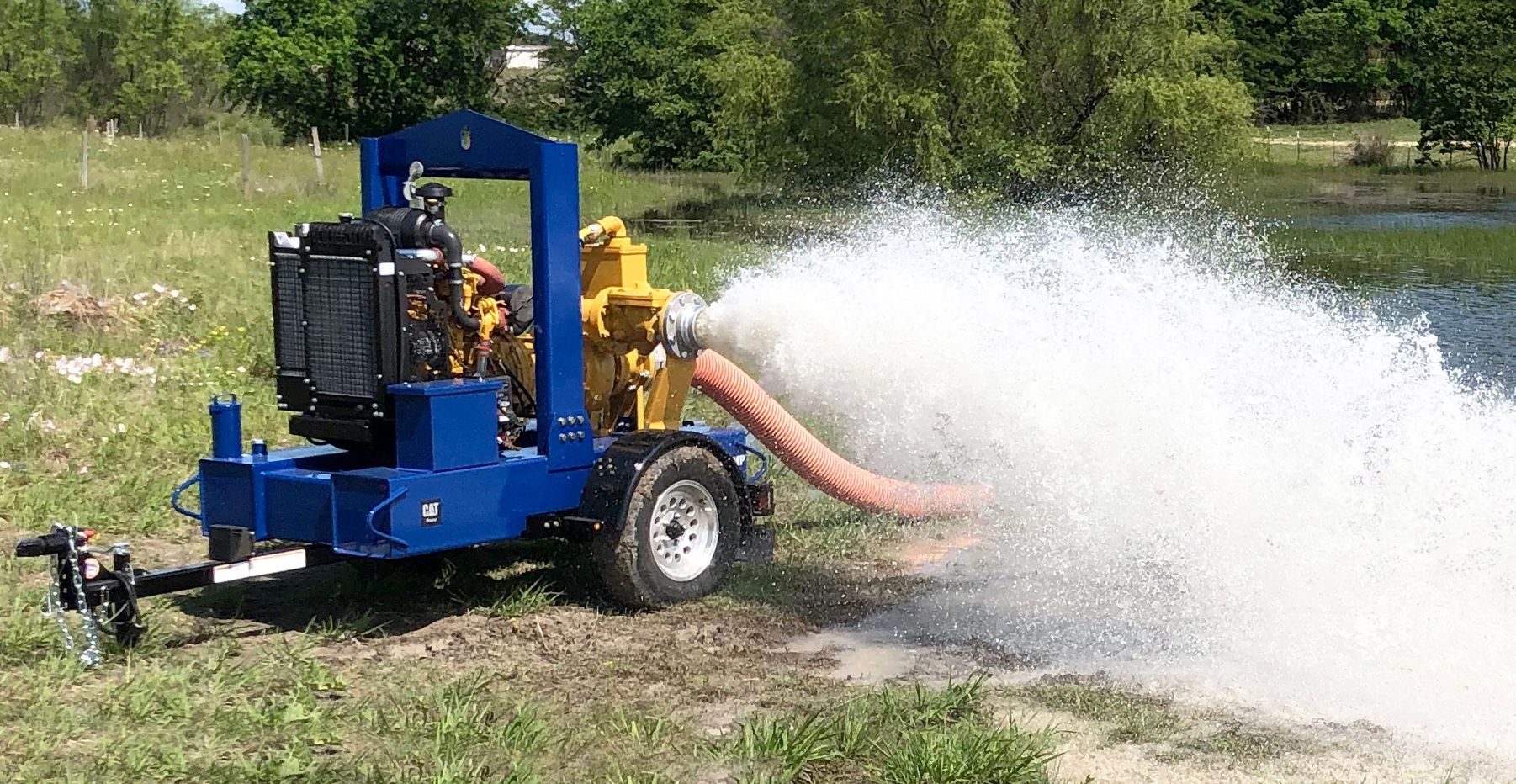 Barco Pump Pumping. CAT POWERED PUMPS