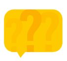 question mark in speech bubble