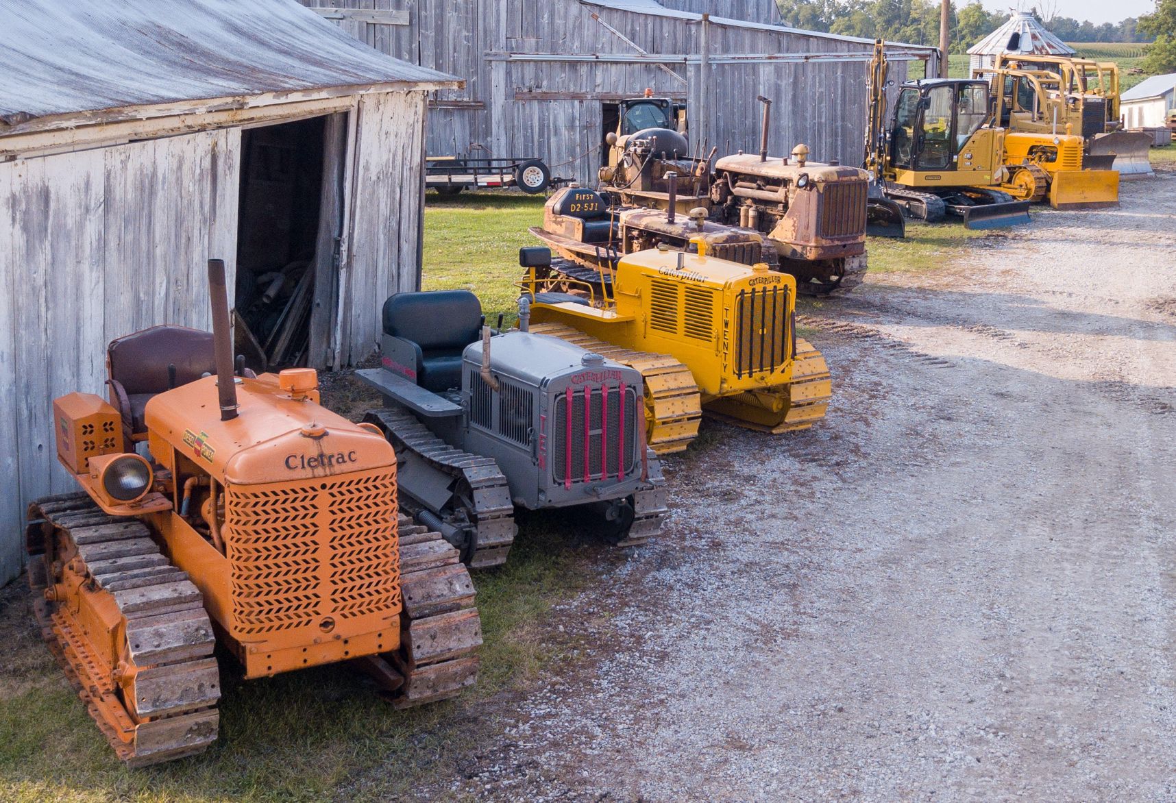 Sam Meeker's antique Caterpillar machinery