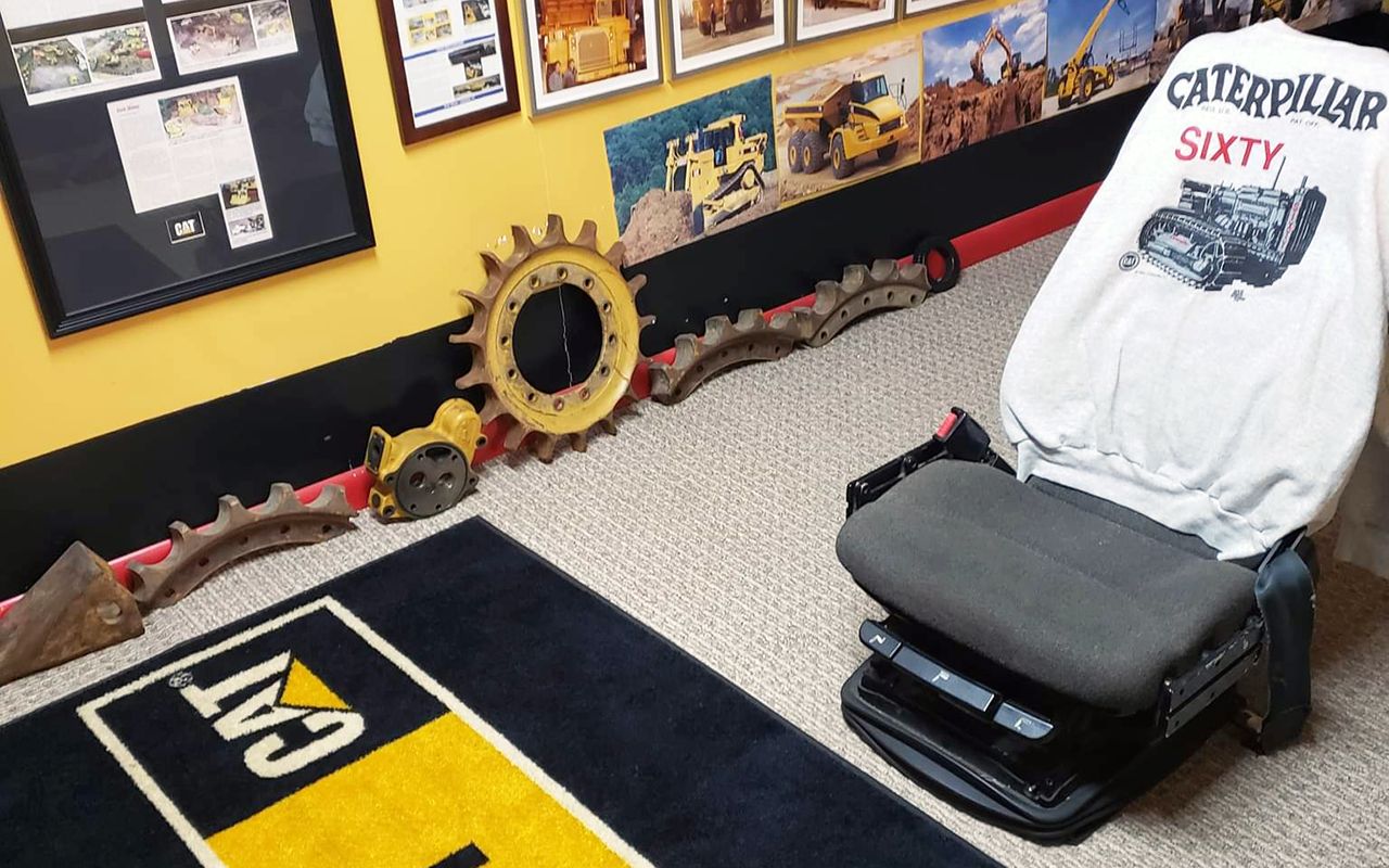  seat from a Cat 990 large wheel loader
