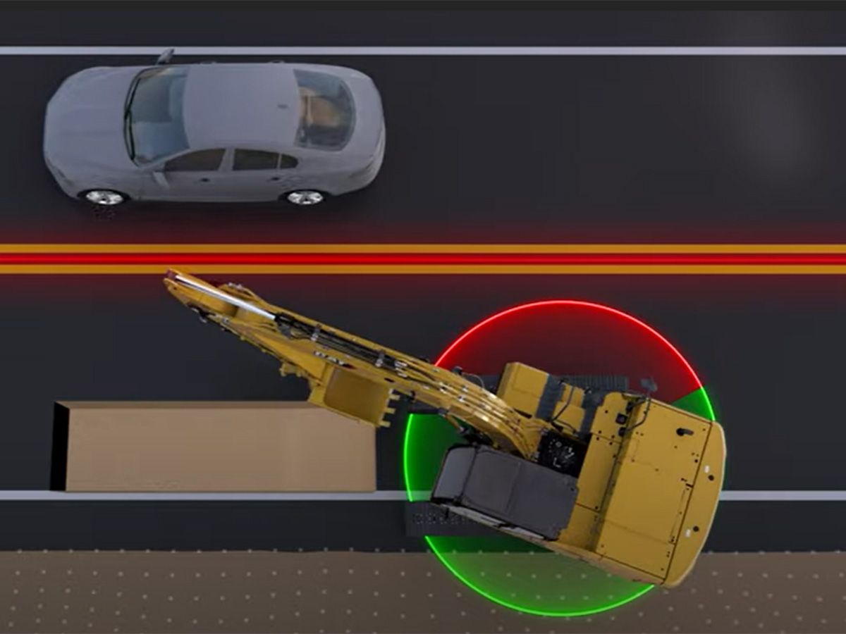 E-Swing - Cat 2D E-Fence for Excavators