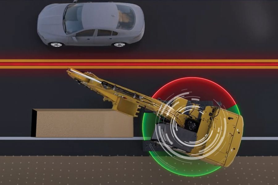 Cat 2D E-fence for Excavators